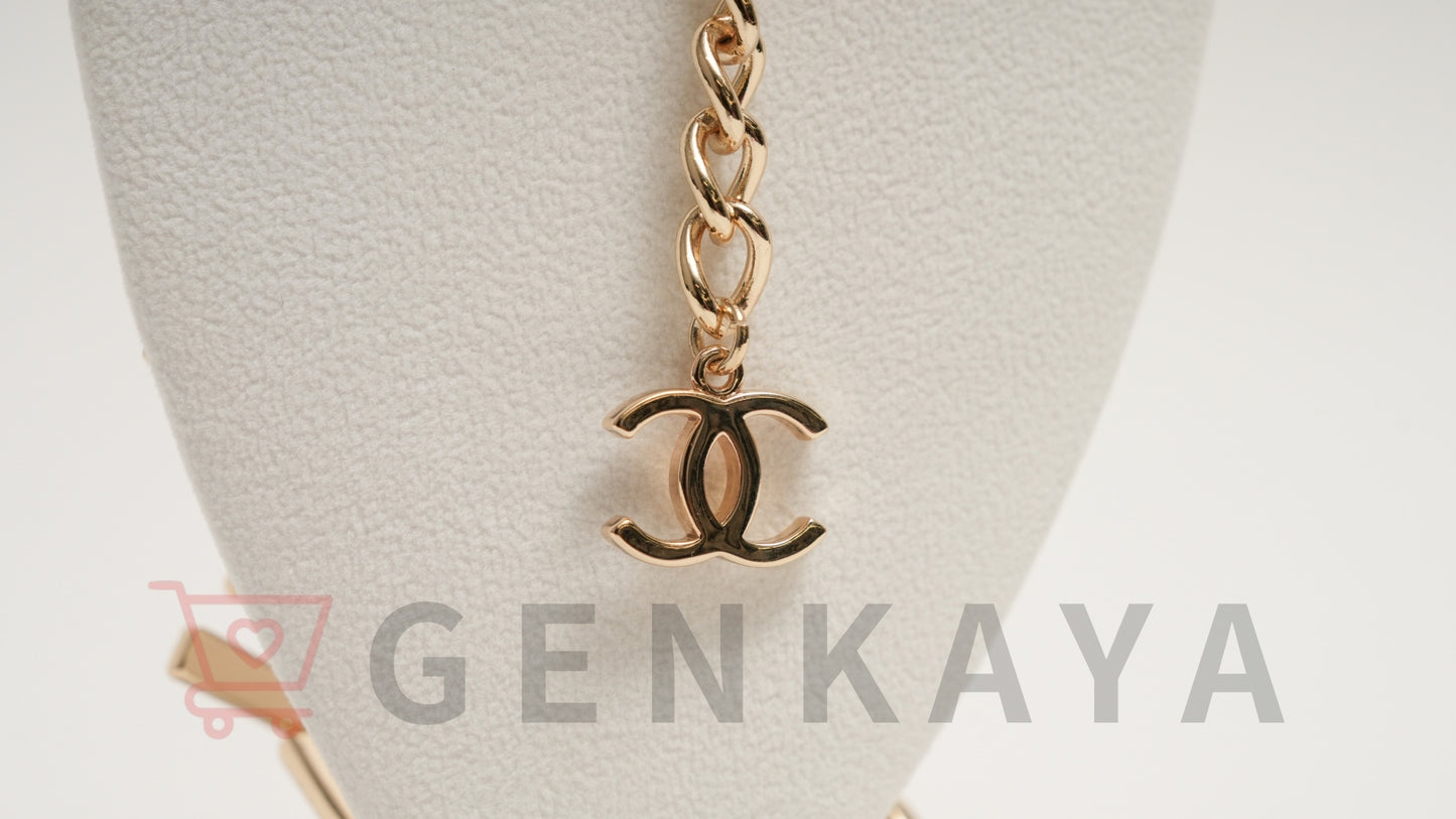 CHANEL ロゴ GP チェーン ネックレス B22A ゴールド