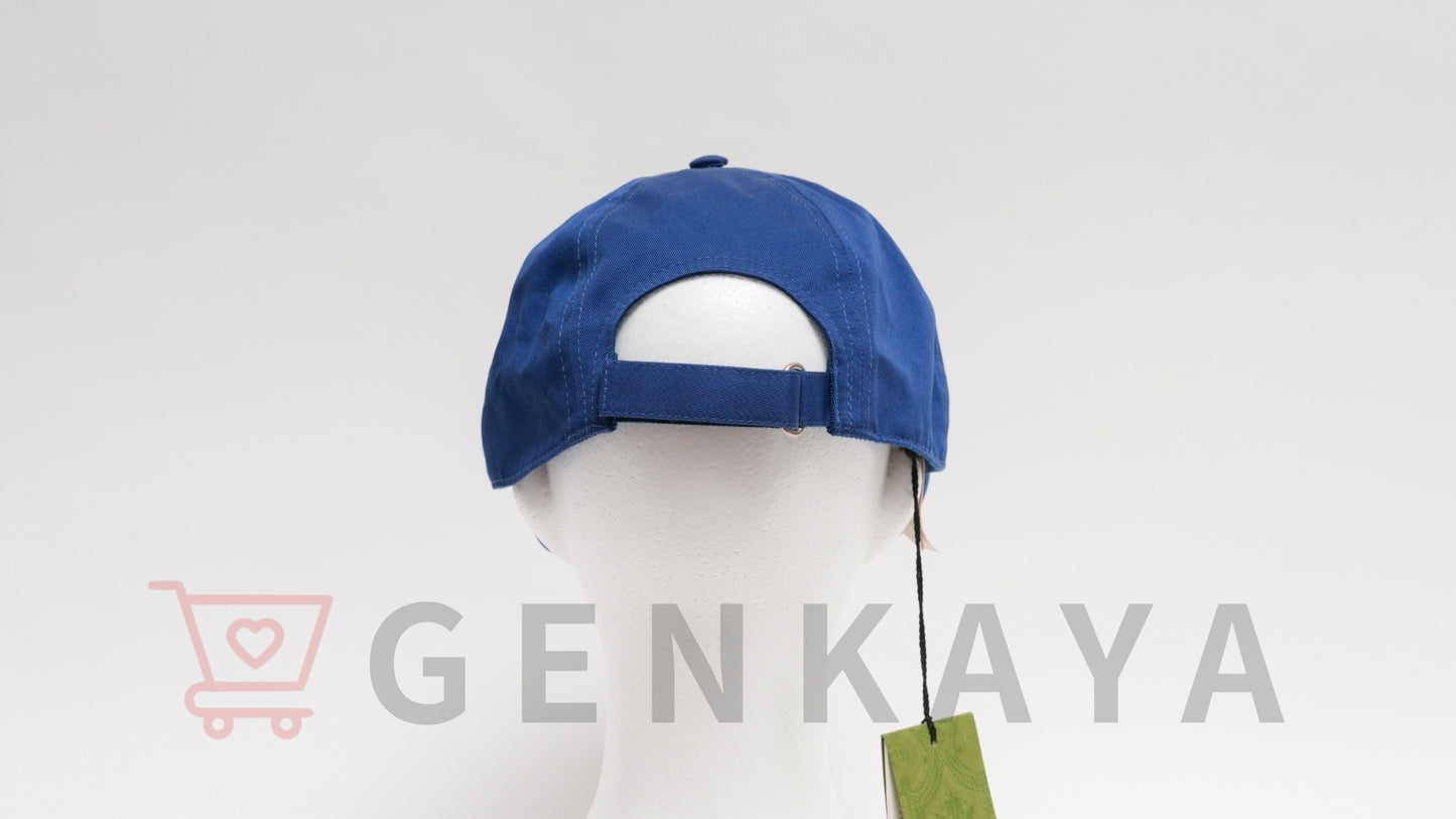 GUCCI インターロッキング 1921 ベースボール キャップ Lサイズ 773135 ブルー