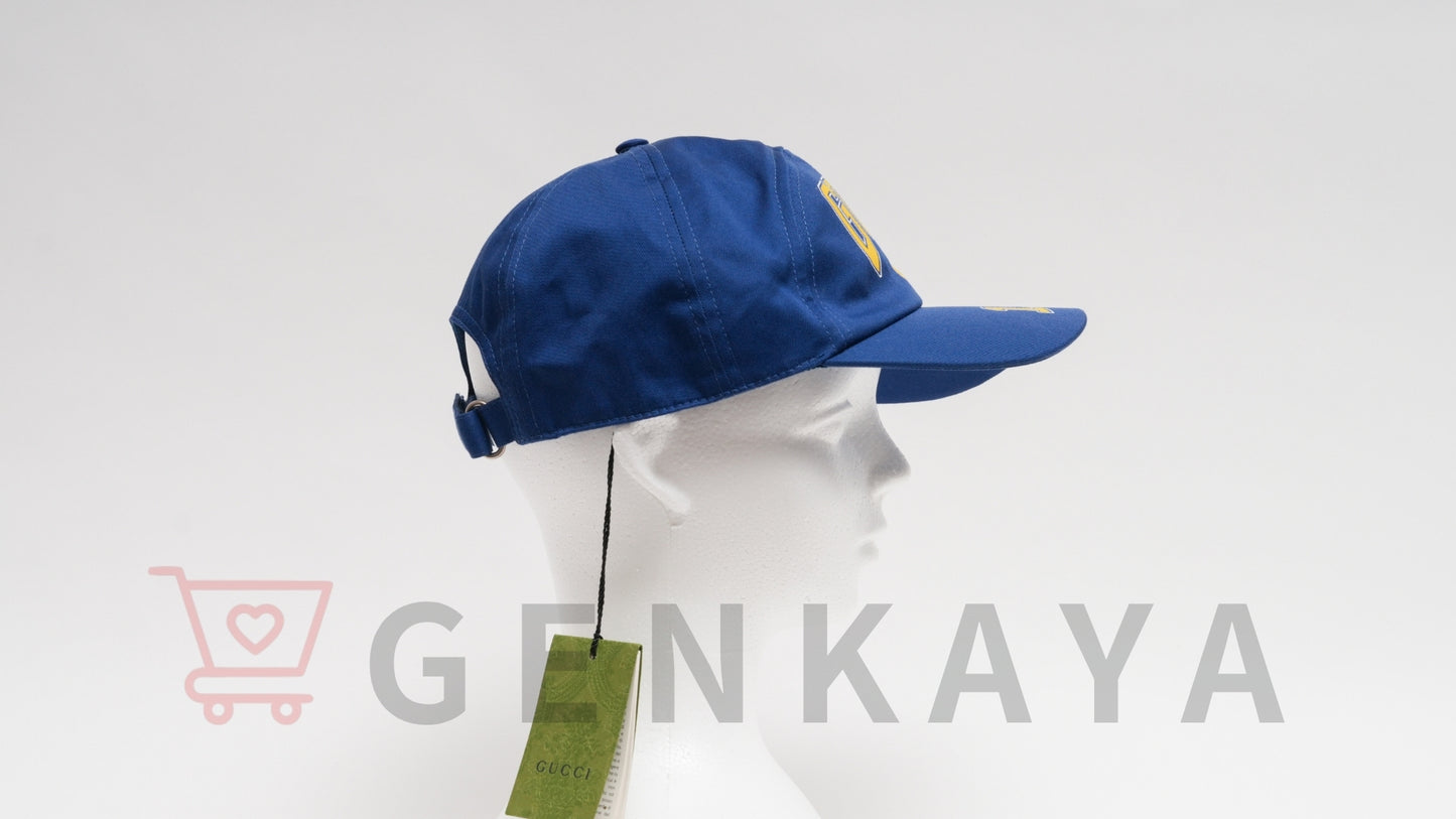 GUCCI インターロッキング 1921 ベースボール キャップ Lサイズ 773135 ブルー