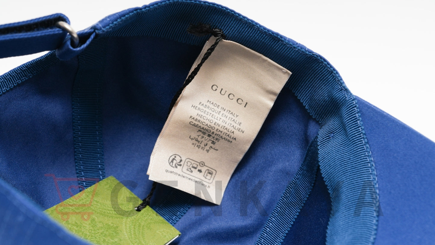 GUCCI インターロッキング 1921 ベースボール キャップ Lサイズ 773135 ブルー