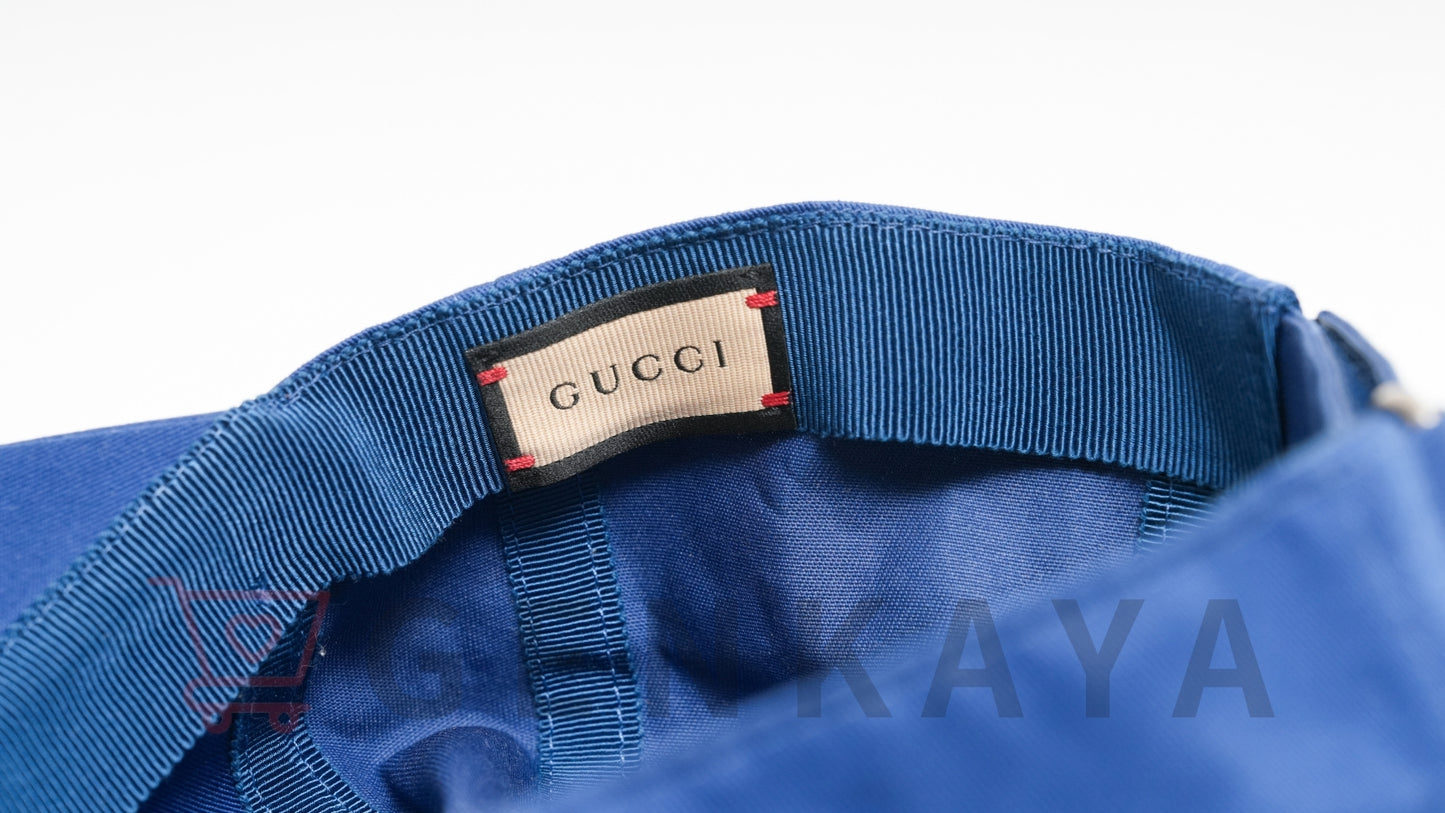 GUCCI インターロッキング 1921 ベースボール キャップ Lサイズ 773135 ブルー