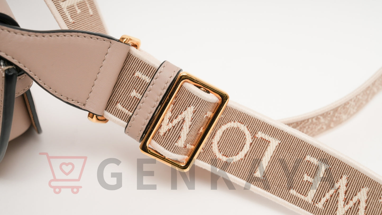 LOEWE ゲート デュアル ミニ レザー ショルダーバッグ ベージュ