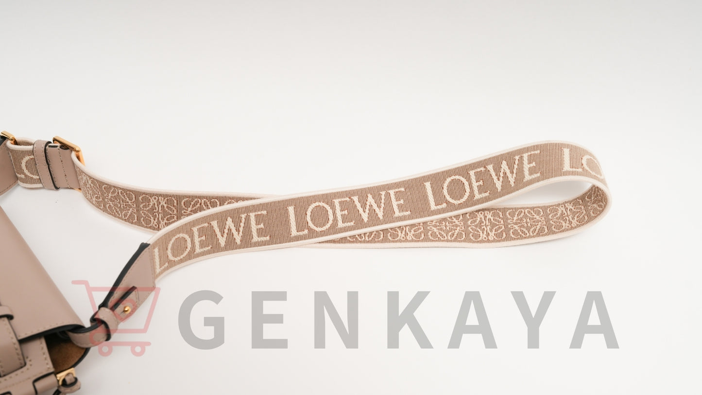 LOEWE ゲート デュアル ミニ レザー ショルダーバッグ ベージュ