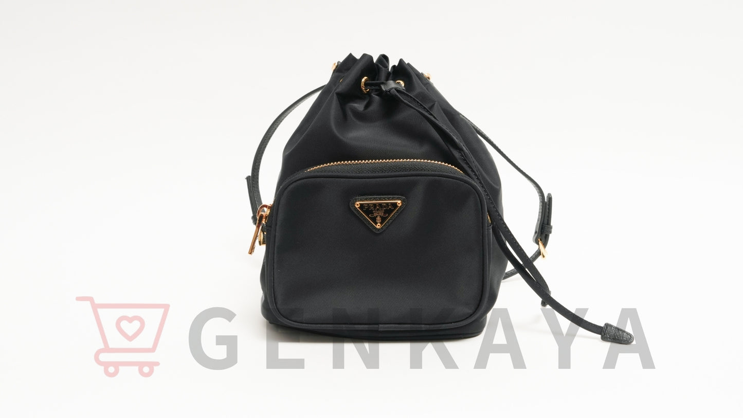 PRADA テスート ナイロン 2WAYショルダーバッグ ブラック 1BH038