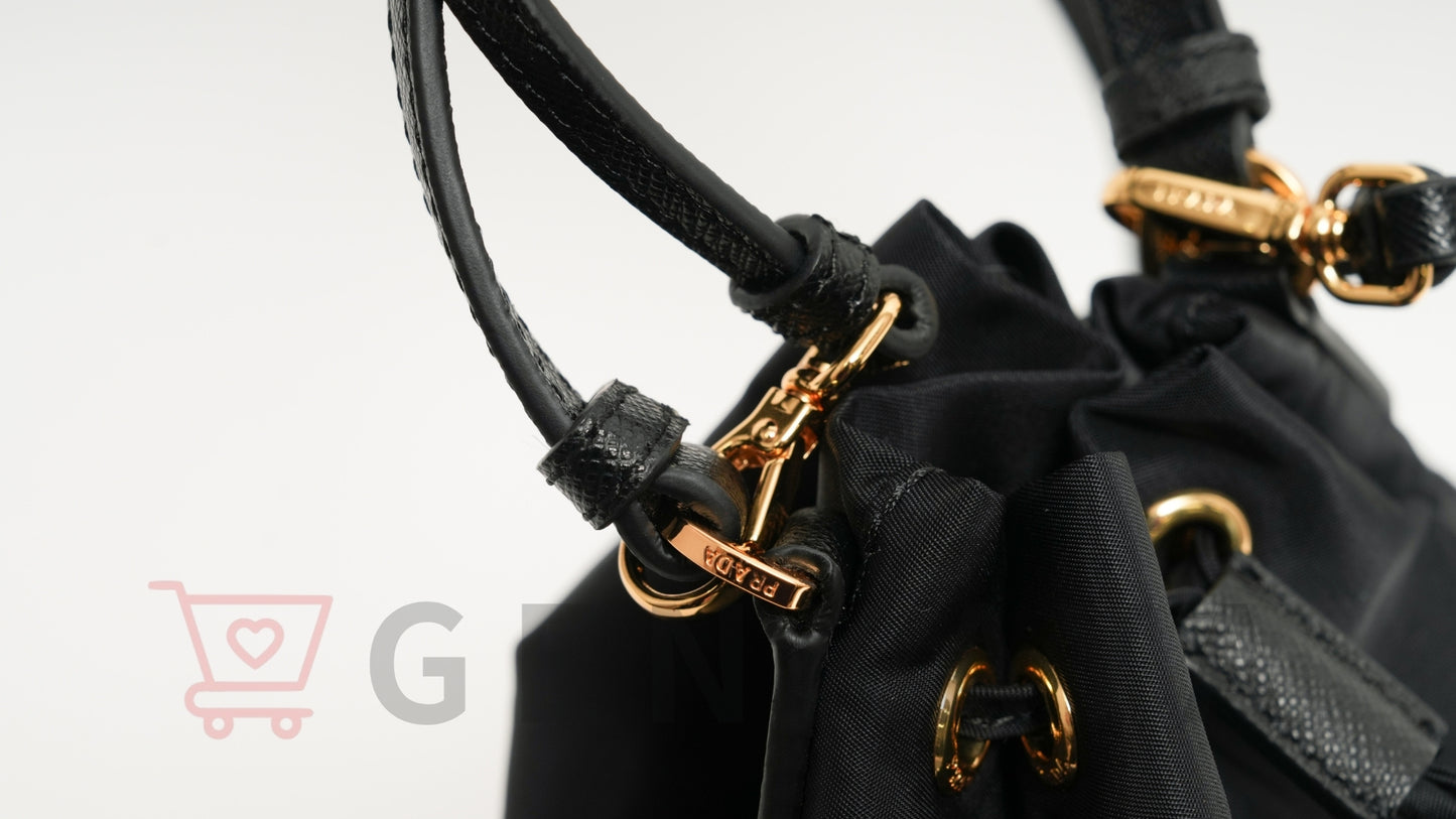 PRADA テスート ナイロン 2WAYショルダーバッグ ブラック 1BH038