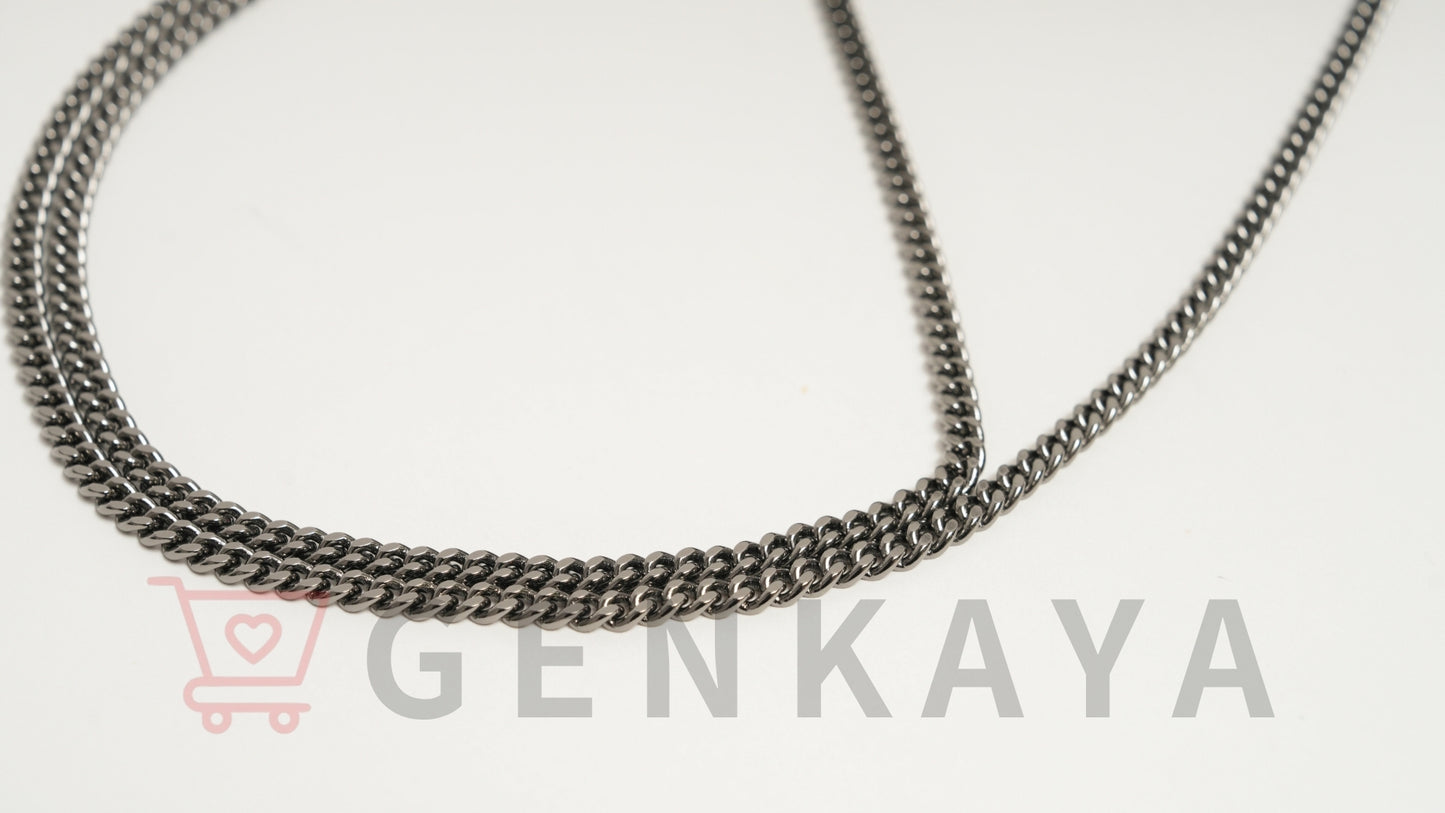 VALENTINO ロックスタッズ レザー チェーン ショルダーバッグ ブラック