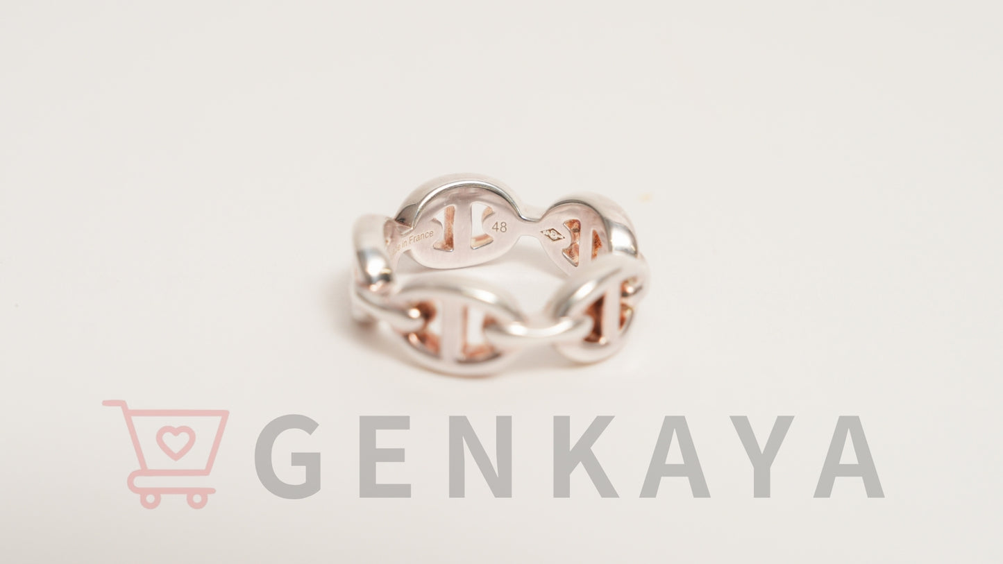 Hermès シェーヌダンクル アンシェネ リング 48 SV925 5.5g シルバー