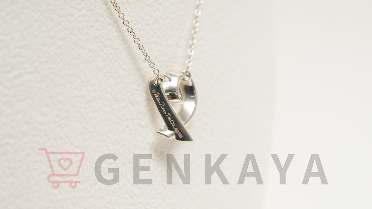 Tiffany & Co. ラビングハート エナメル ネックレス SV925 2.3ｇ