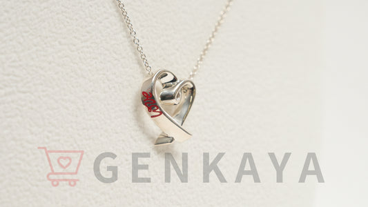 Tiffany & Co. ラビングハート エナメル ネックレス SV925 2.3ｇ