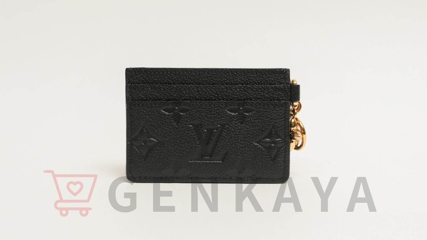 LOUIS VUITTON アンプラント ポルトカルトLVチャーム M82132 ノワール カードケース RFID反応あり