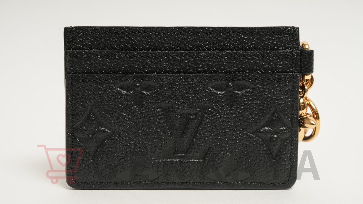 LOUIS VUITTON アンプラント ポルトカルトLVチャーム M82132 ノワール カードケース RFID反応あり