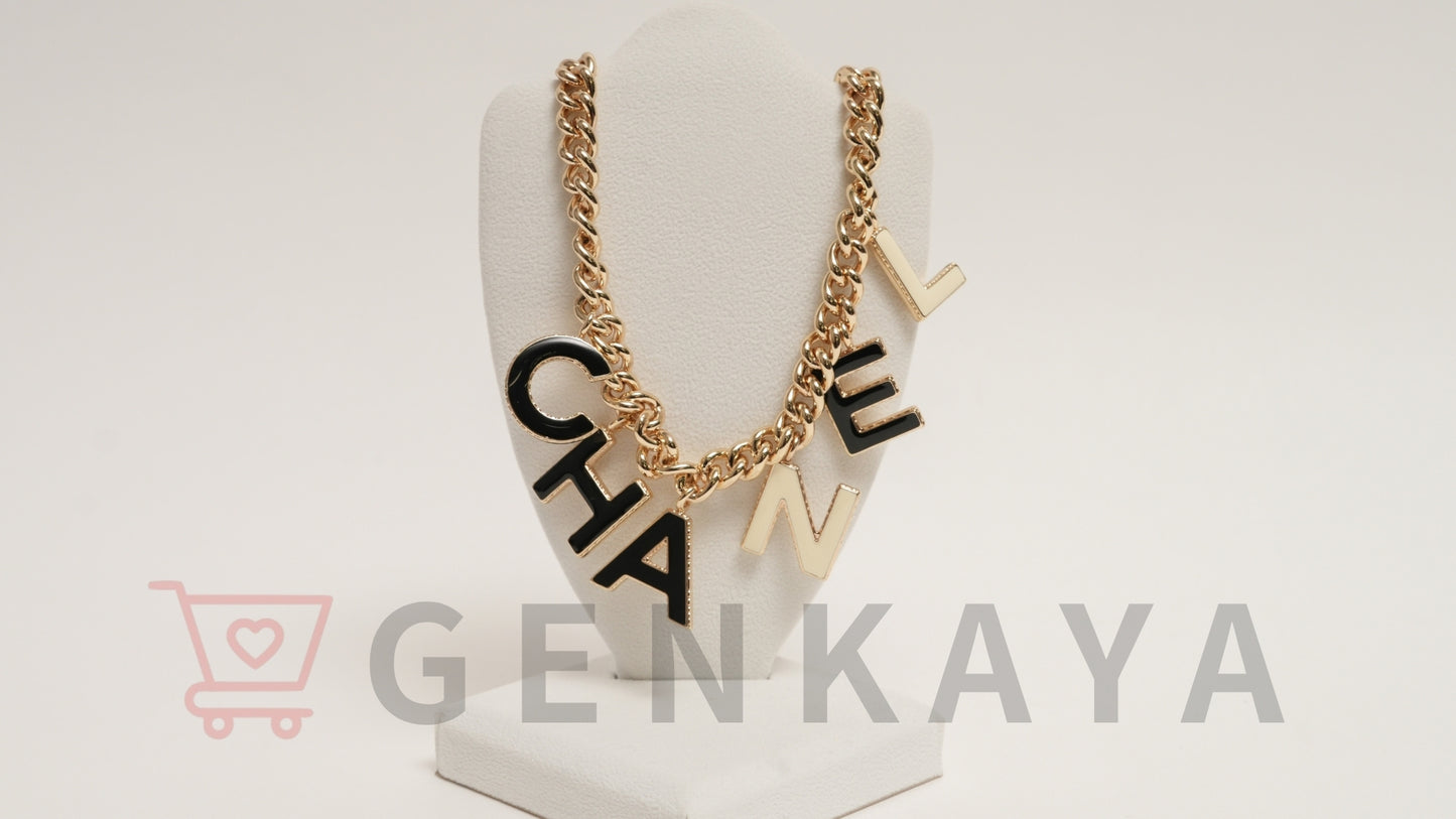 CHANEL ロゴ GP チェーン ネックレス B22A  ゴールド