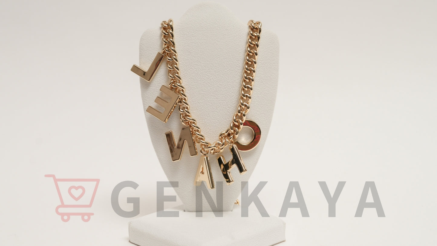 CHANEL ロゴ GP チェーン ネックレス B22A  ゴールド