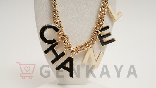 CHANEL ロゴ GP チェーン ネックレス B22A  ゴールド