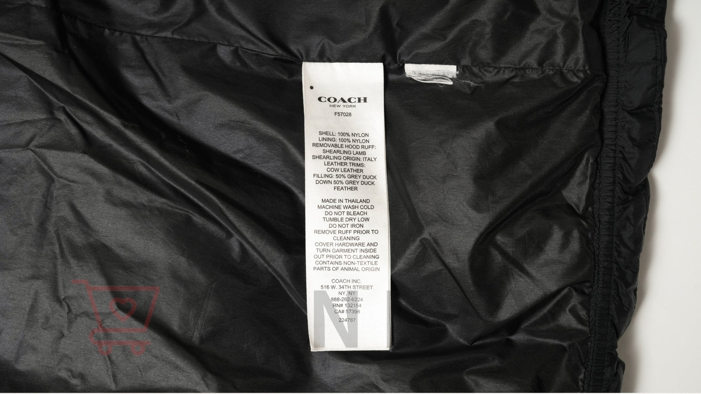 COACH ナイロン ダウンコート M ブラック