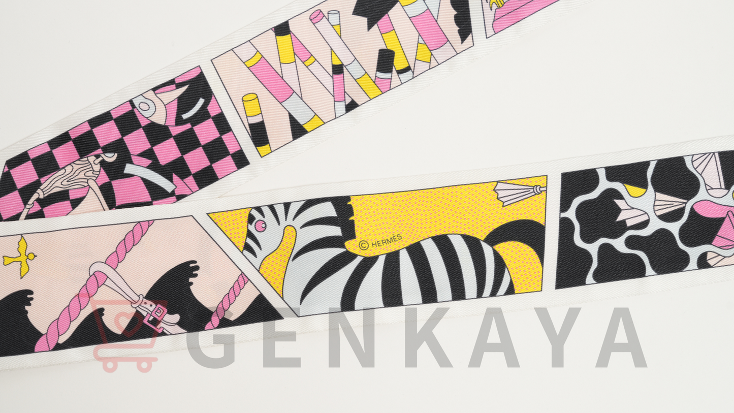 Hermès ツイリー シルク ファクトリースーツ ピンク