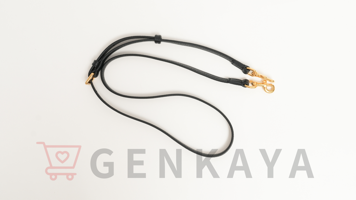 Christian Dior カロダブルポーチ レザー ショルダーバッグ ブラック