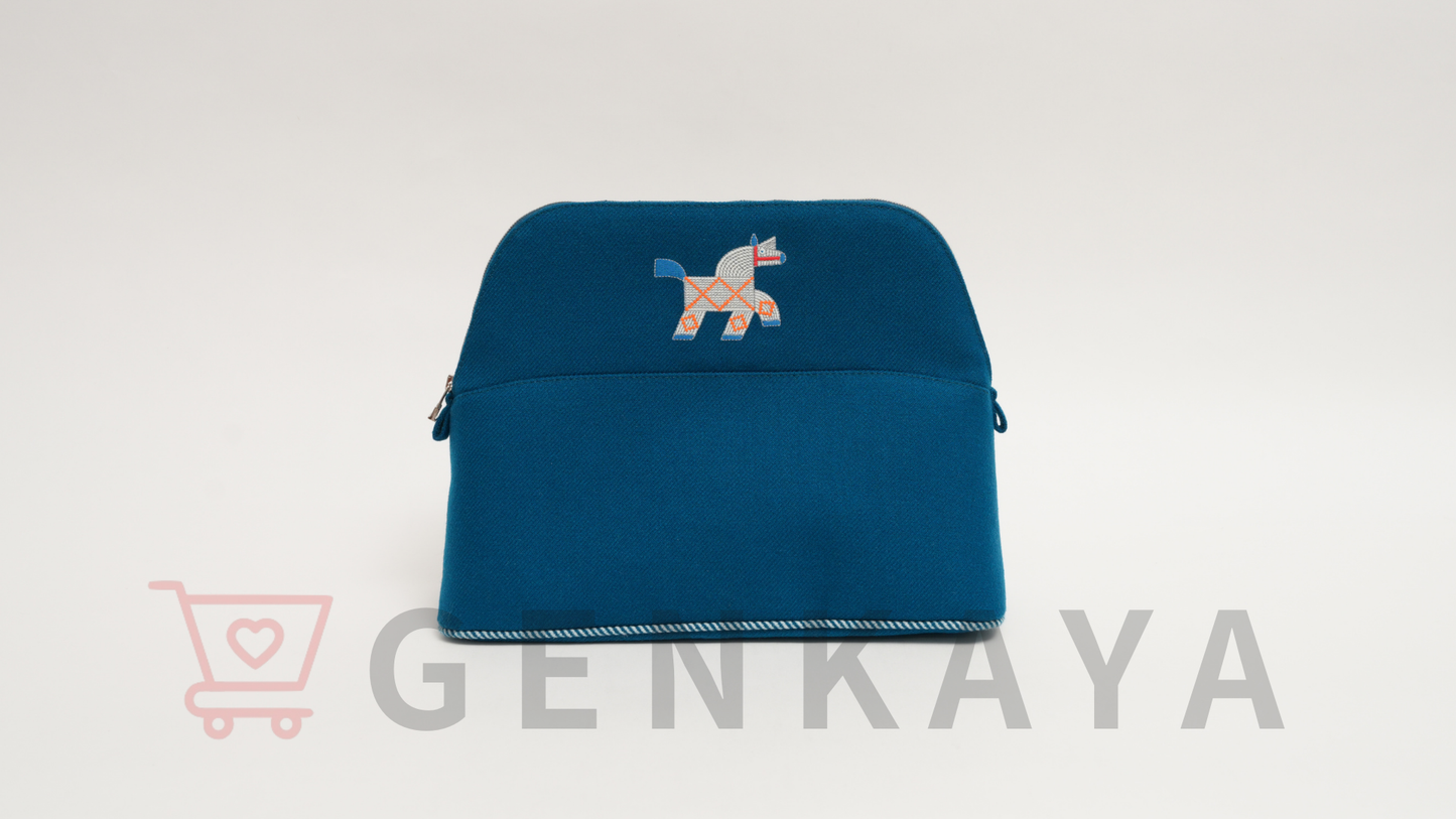 Hermès ボリード ポーチ アニモー・ナッテ ブルー　