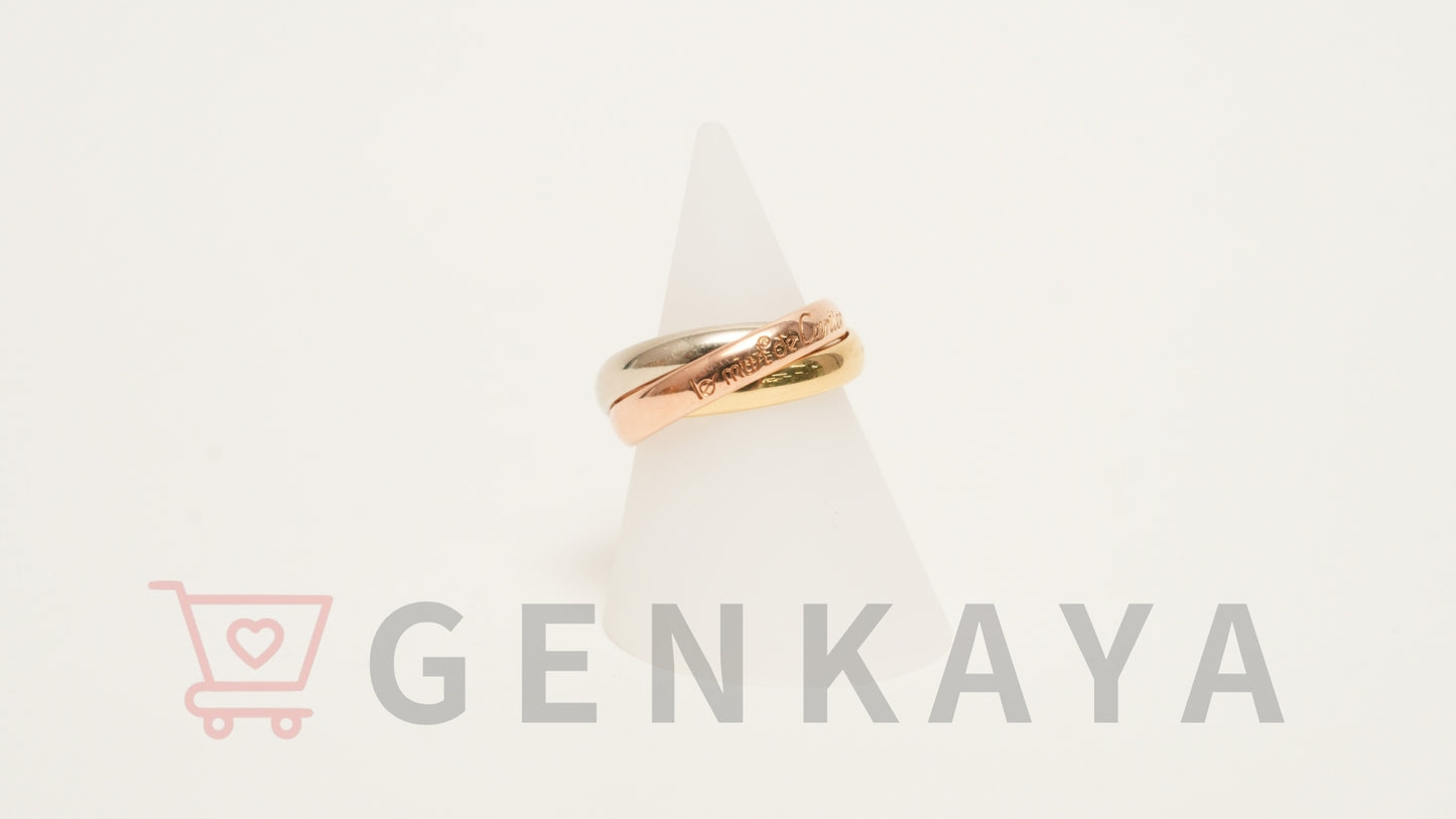 Cartier トリニティ K18YG×WG×PG リング 50 6.8g