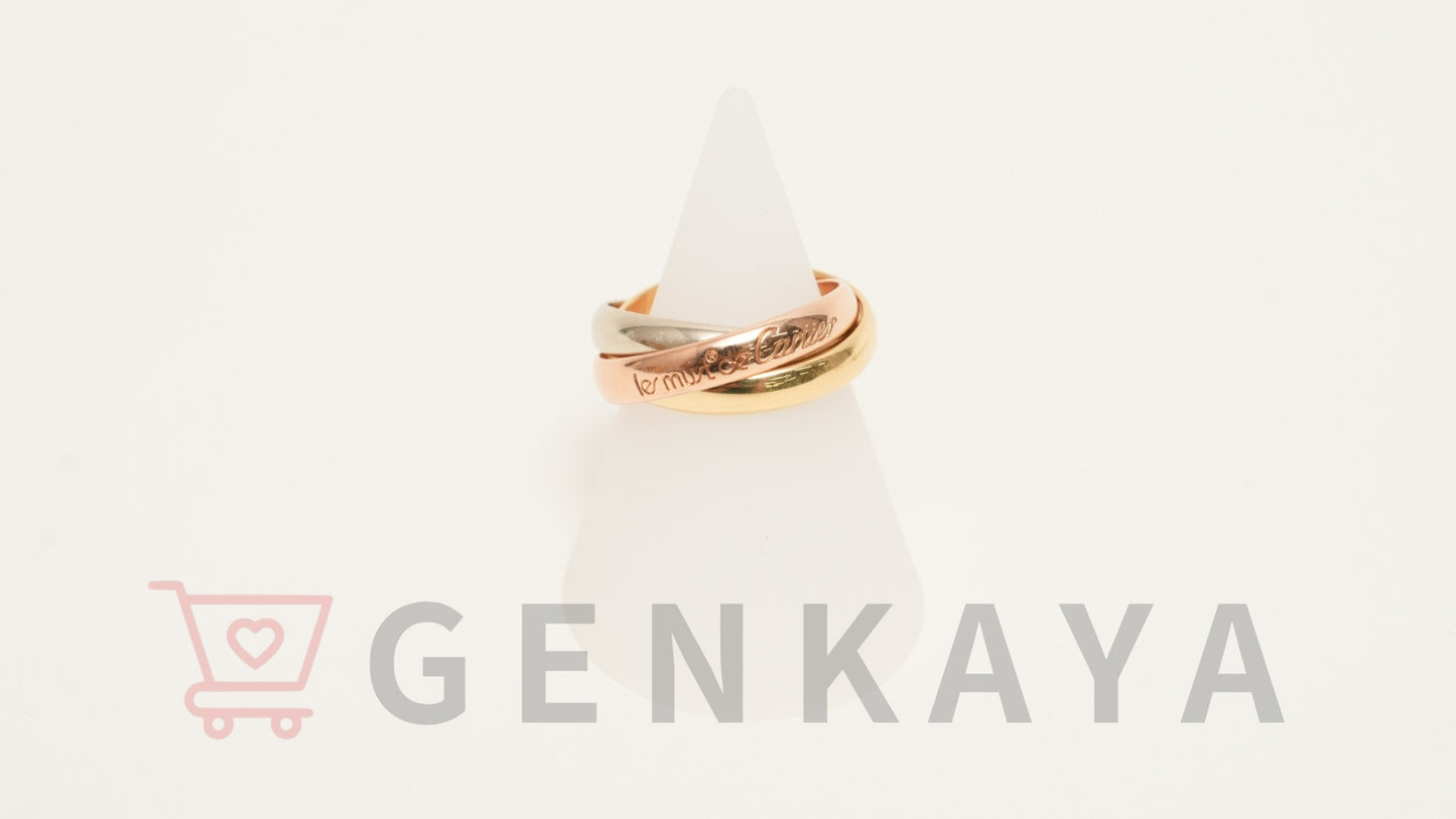 Cartier トリニティ K18YG×WG×PG リング 50 6.8g