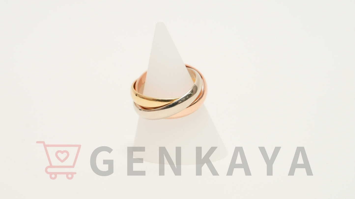 Cartier トリニティ K18YG×WG×PG リング 50 6.8g