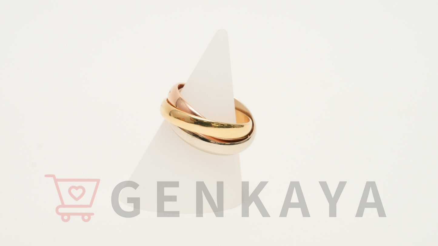 Cartier トリニティ K18YG×WG×PG リング 50 6.8g