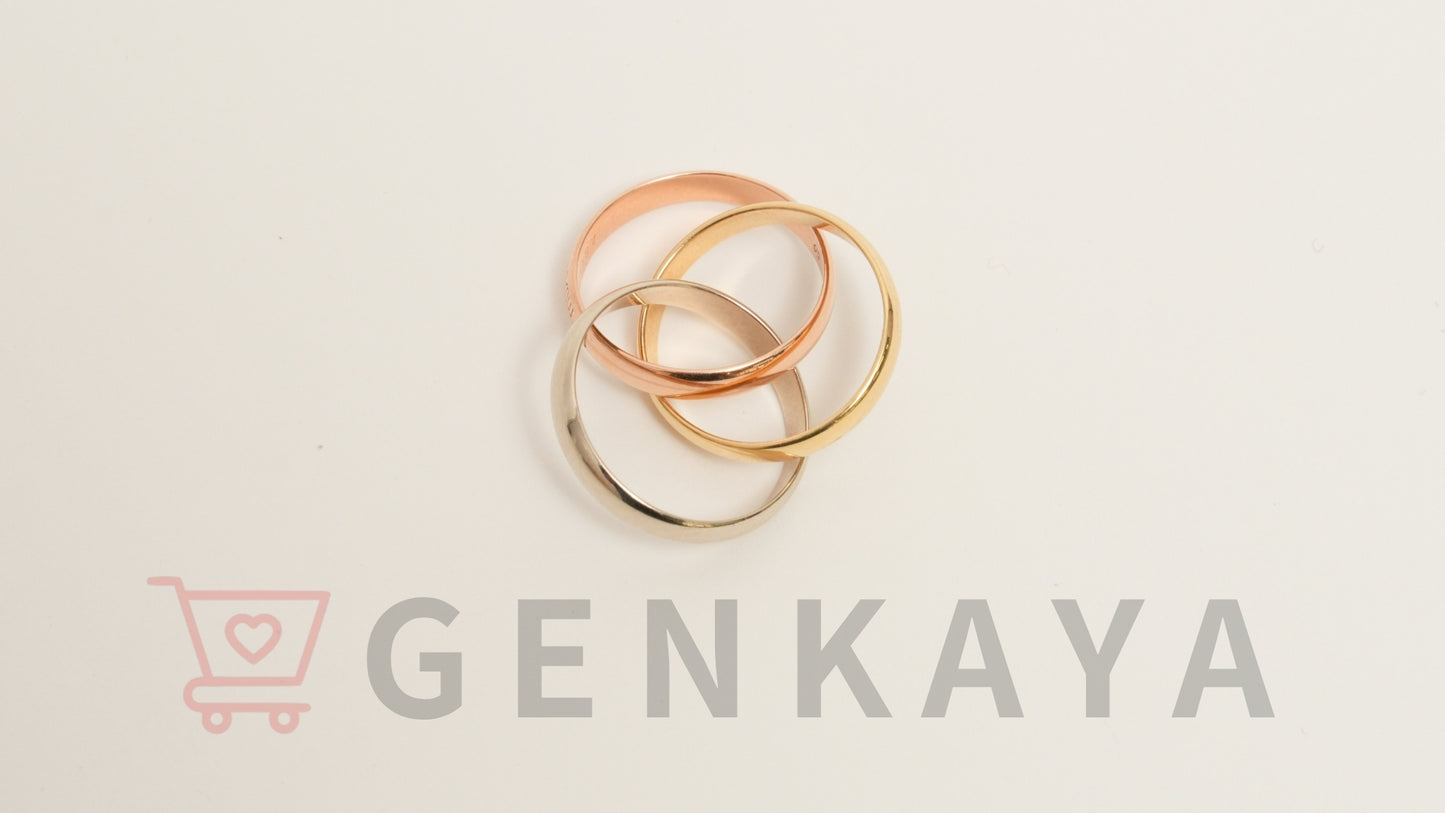 Cartier トリニティ K18YG×WG×PG リング 50 6.8g