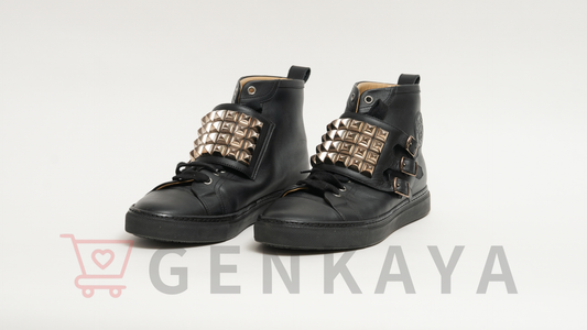 Hermès コリエドシアン レザー シューズ ブラック 41 1/2