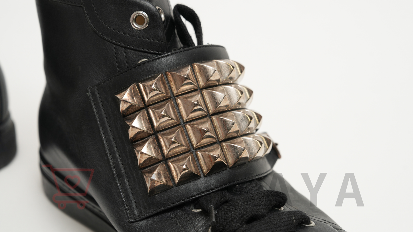 Hermès コリエドシアン レザー シューズ ブラック 41 1/2