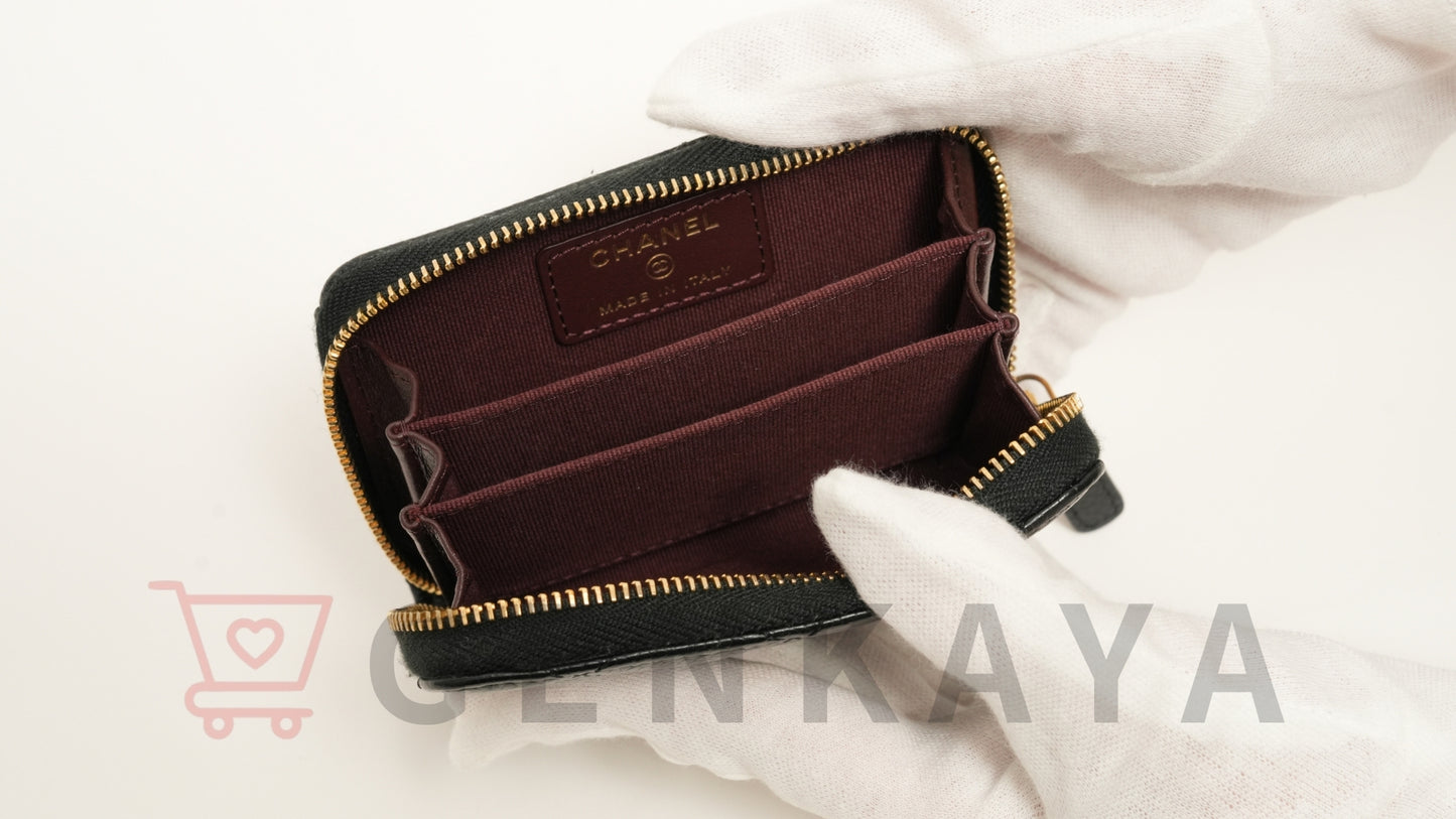 CHANEL マトラッセ キャビアスキン コインケース ブラック 31番