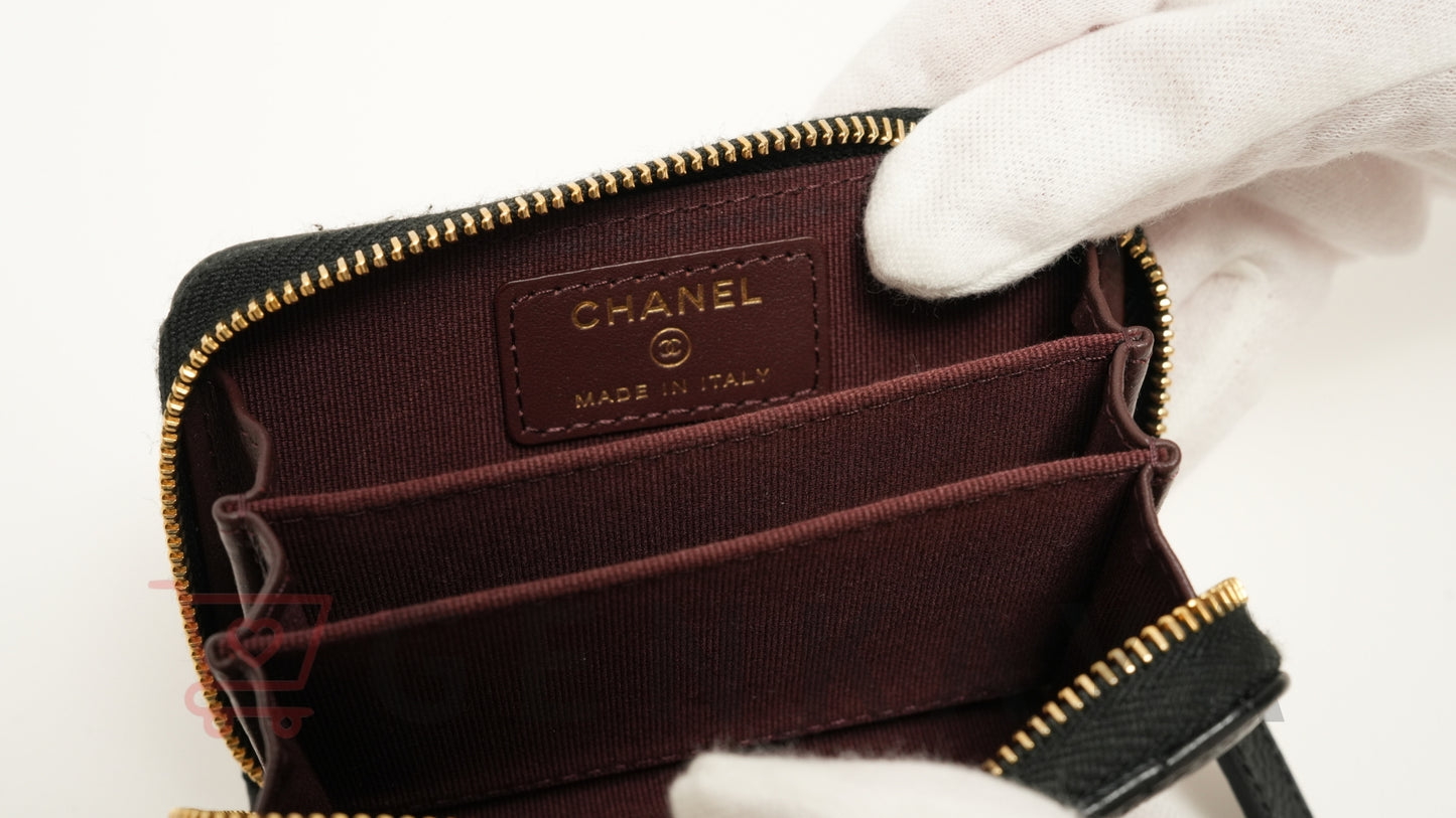 CHANEL マトラッセ キャビアスキン コインケース ブラック 31番