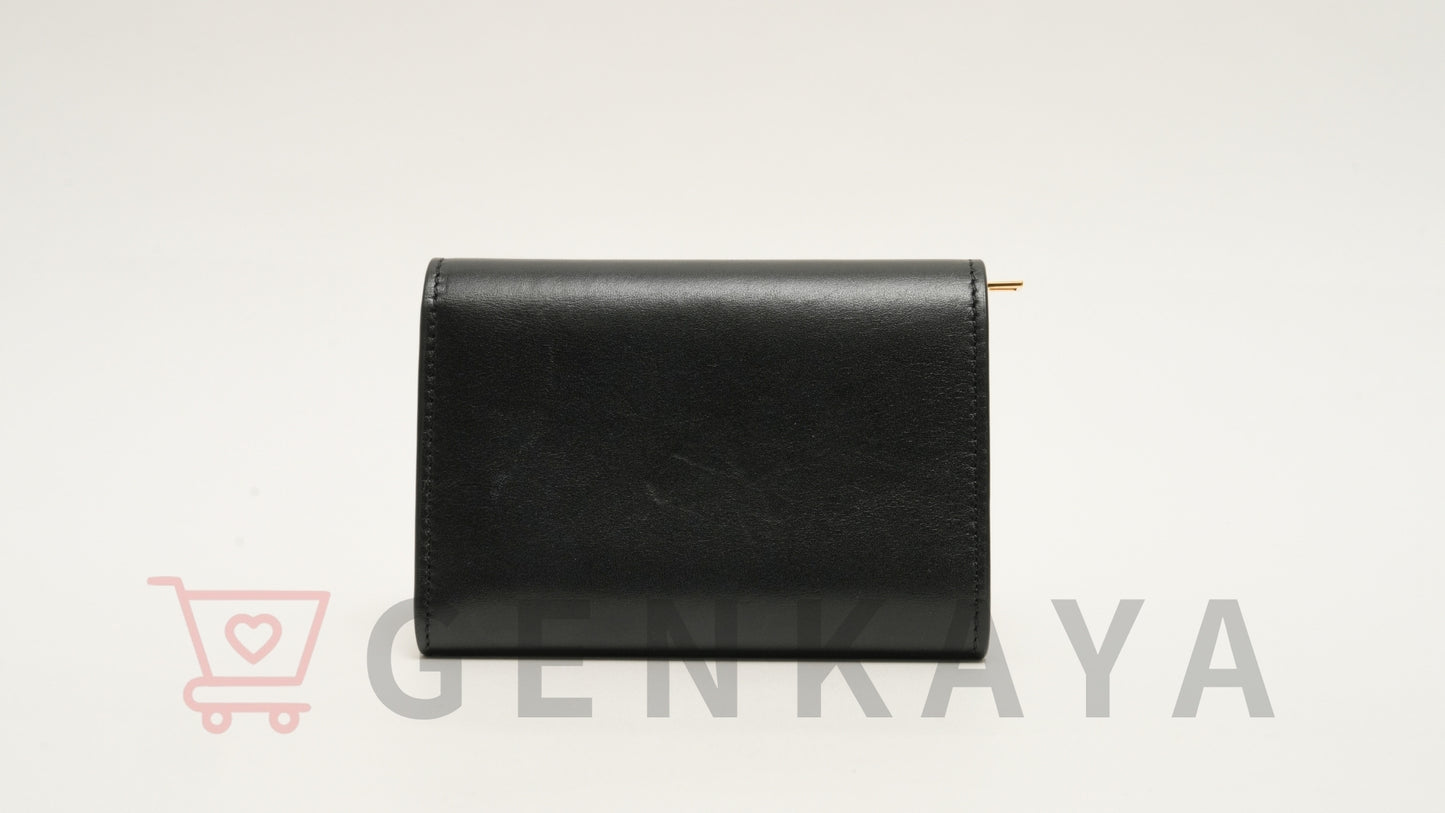 LOEWE ペブル バーティカルウォレット レザー 財布 ブラック