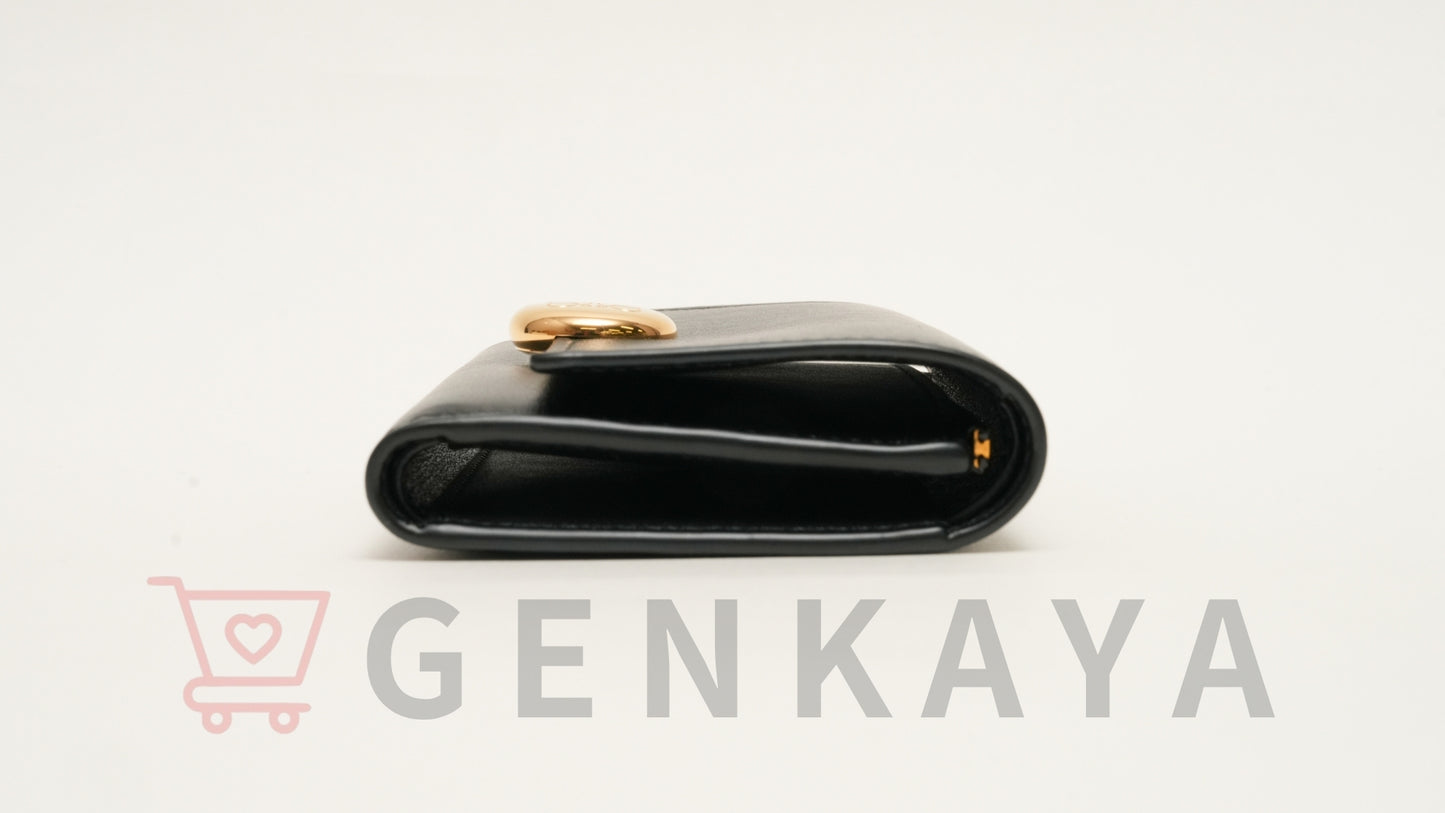 LOEWE ペブル バーティカルウォレット レザー 財布 ブラック