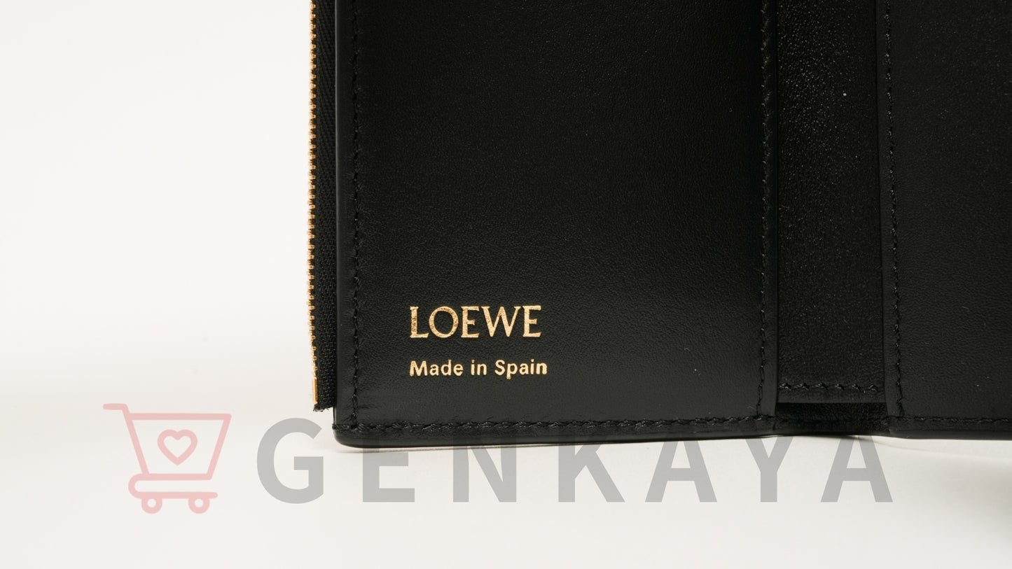 LOEWE ペブル バーティカルウォレット レザー 財布 ブラック
