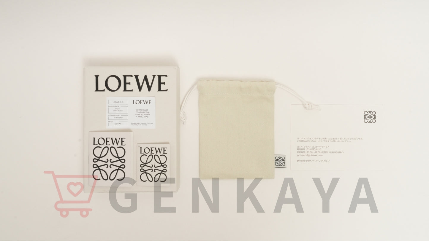 LOEWE ペブル バーティカルウォレット レザー 財布 ブラック