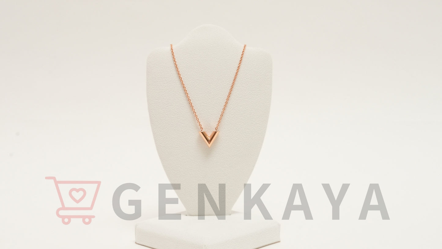 LOUIS VUITTON M80137 エセンシャルV LE0241 ネックレス GP ピンクゴールド