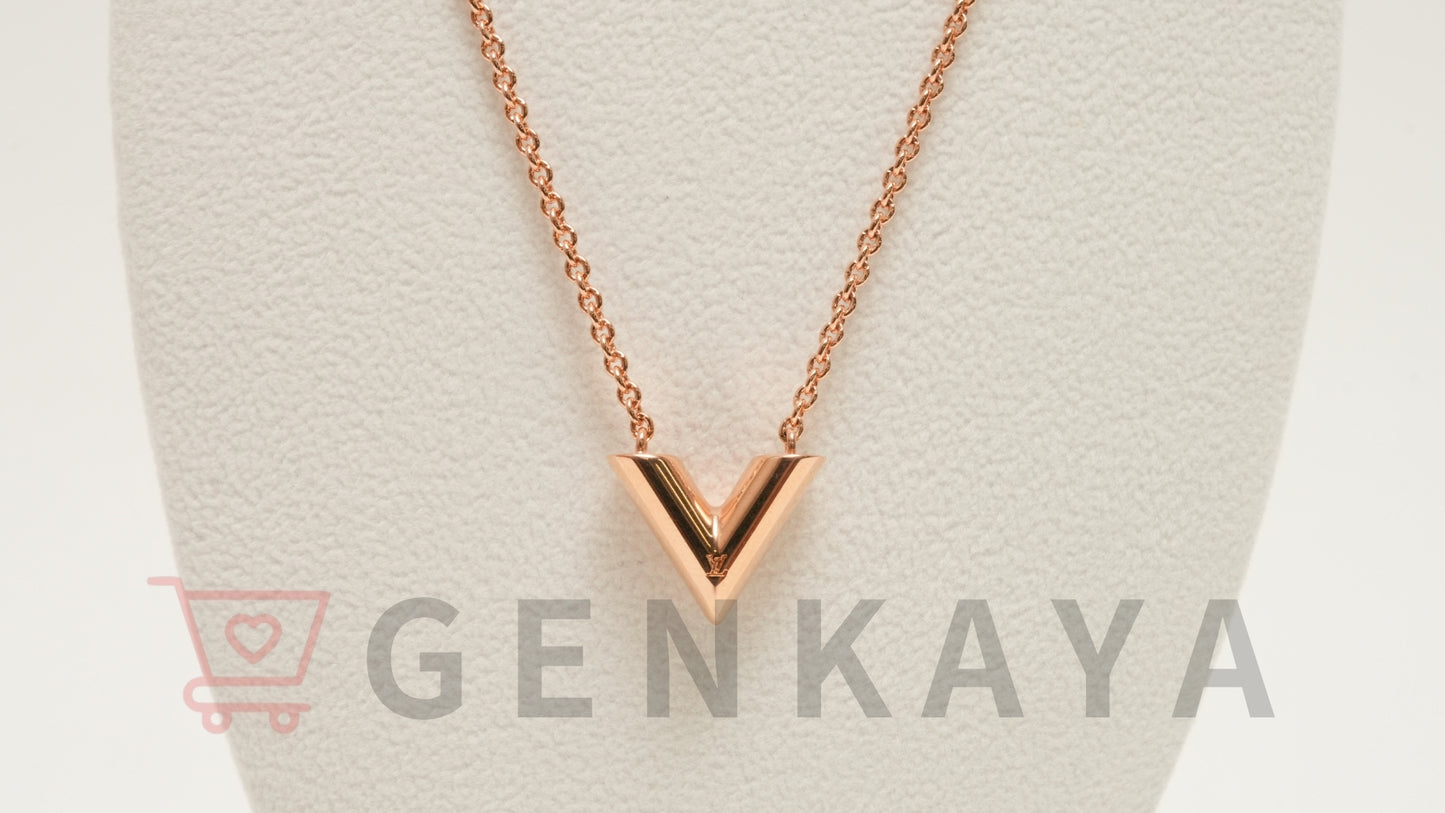 LOUIS VUITTON M80137 エセンシャルV LE0241 ネックレス GP ピンクゴールド