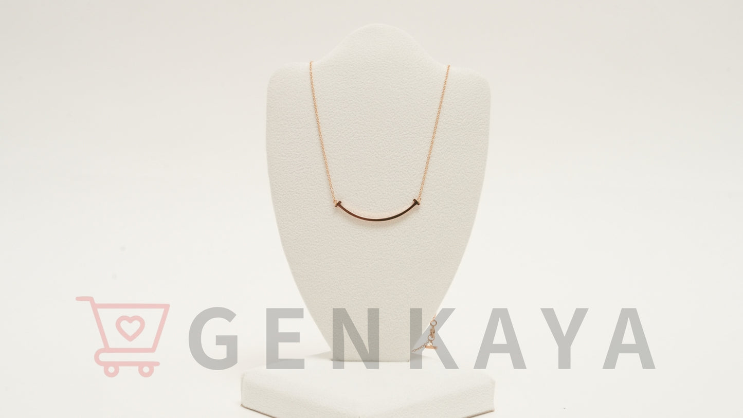 Tiffany&Co. Tスマイル スモール K18YG ネックレス 2.8g