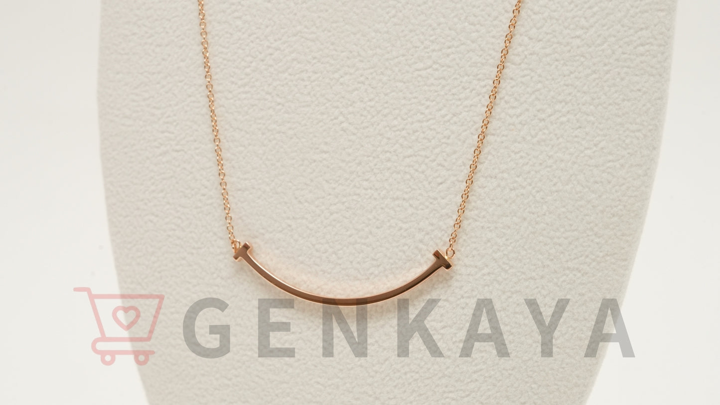 Tiffany&Co. Tスマイル スモール K18YG ネックレス 2.8g