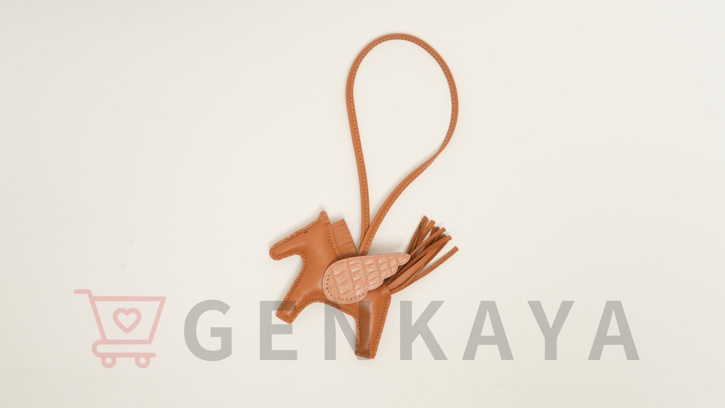 Hermès ロデオチャーム ペガサスPM K刻印：2025 ゴールド アニョーミロ×アリゲーター