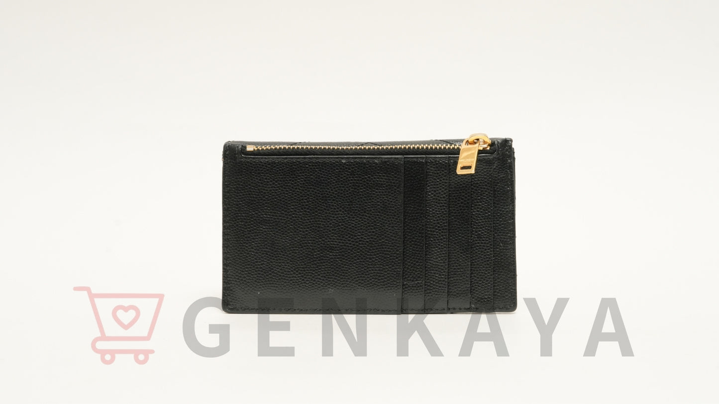 SAINT LAURENT カサンドラ 612808  コインケース フラグメントケース ブラック