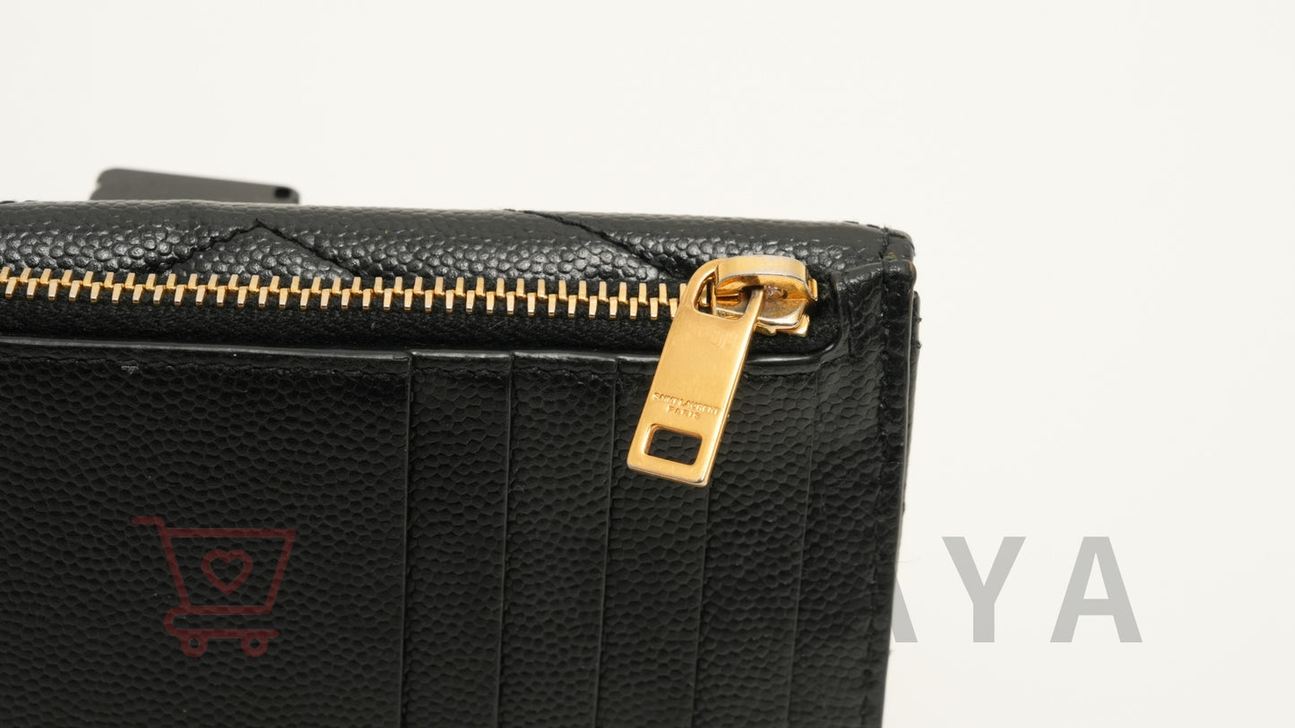 SAINT LAURENT カサンドラ 612808  コインケース フラグメントケース ブラック