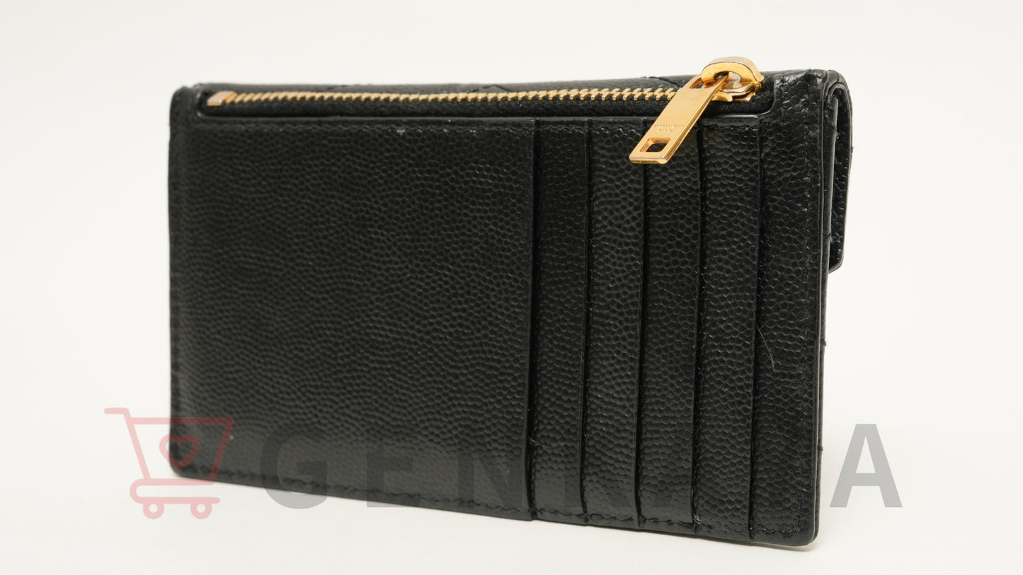 SAINT LAURENT カサンドラ 612808  コインケース フラグメントケース ブラック