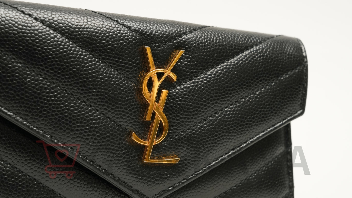 SAINT LAURENT カサンドラ 612808  コインケース フラグメントケース ブラック