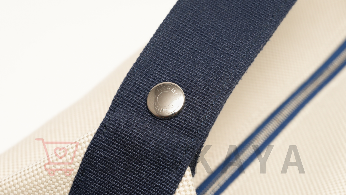 Hermès ブリッド ア ブラック GM トワルアッシュ ネイビー シルバー金具 ガブリオル