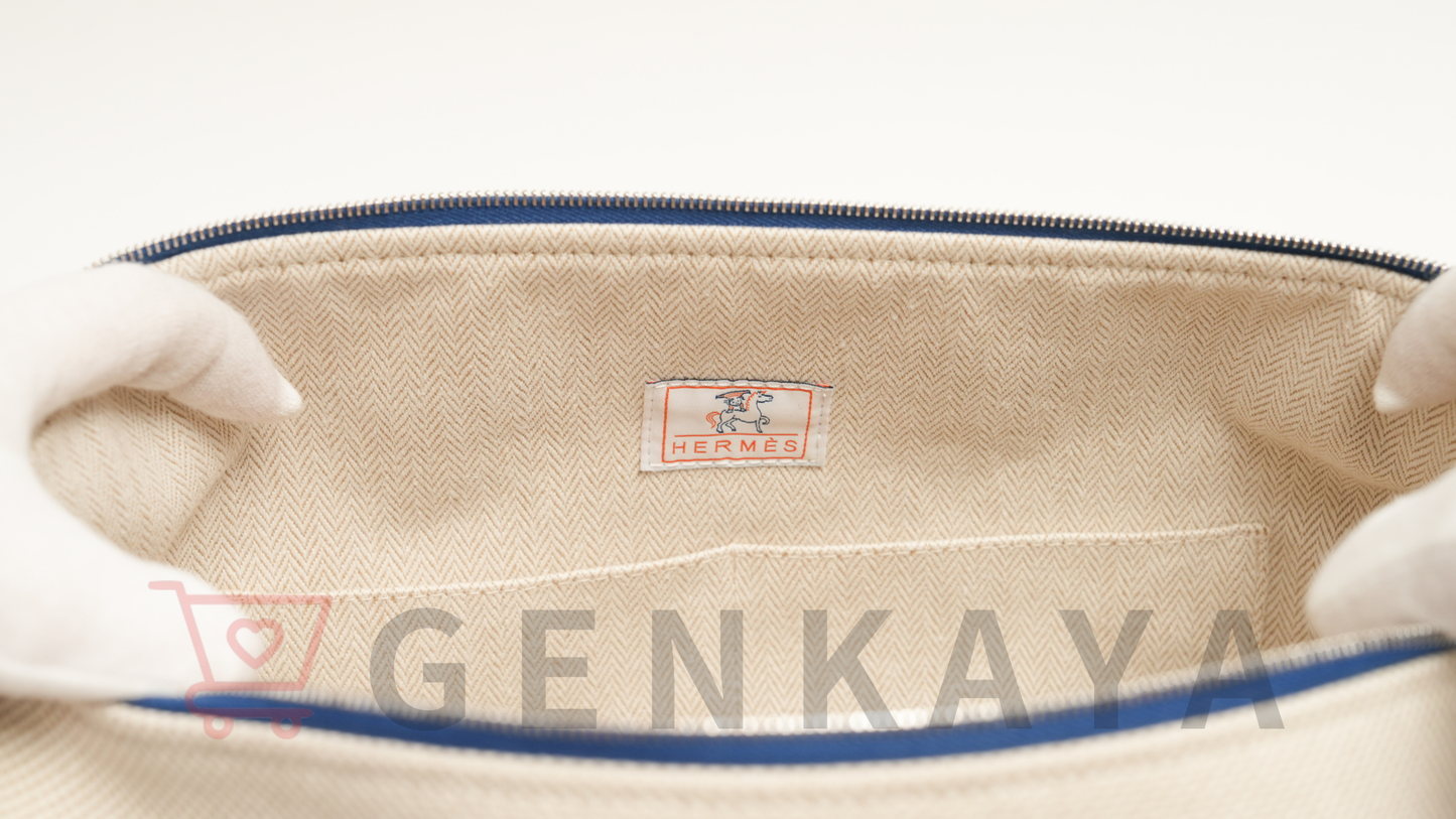 Hermès ブリッド ア ブラック GM トワルアッシュ ネイビー シルバー金具 ガブリオル