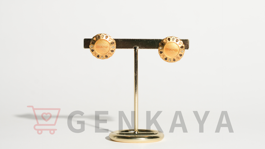 CHANEL マルチストーン イヤリング ゴールド 99A