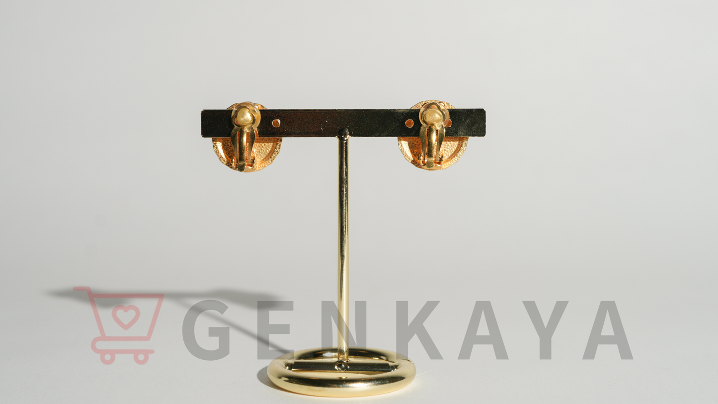 CHANEL マルチストーン イヤリング ゴールド 99A