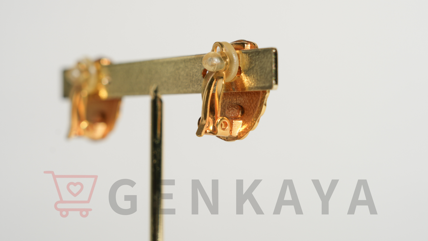 CHANEL マルチストーン イヤリング ゴールド 99A