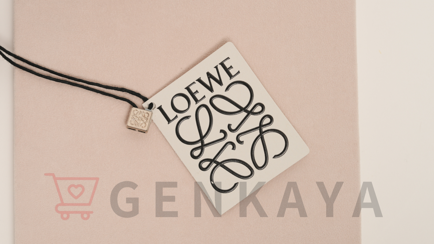 LOEWE アナグラム ブレスレット GP×レザー M ゴールド×ブラウン